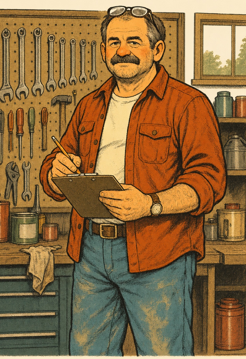 Marty Hobbs in his workshop